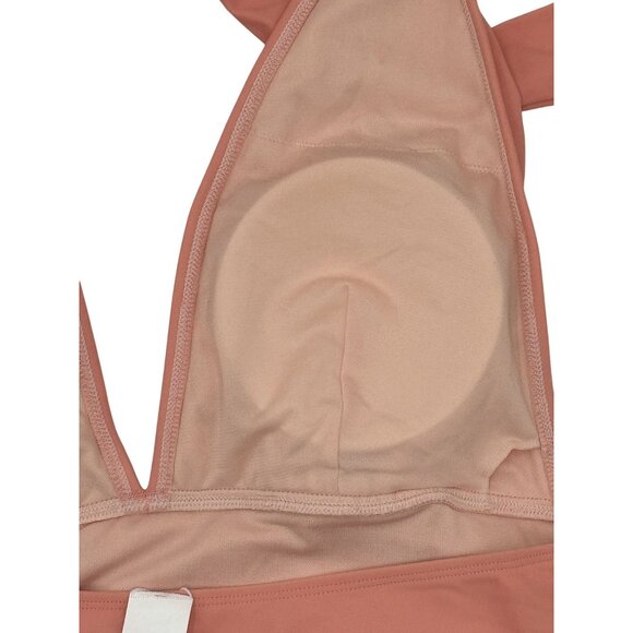 Cupshe Size Large Womens Floral Print Halter Neck One-Piece Swimsuit With Adjust - Picture 6 of 13